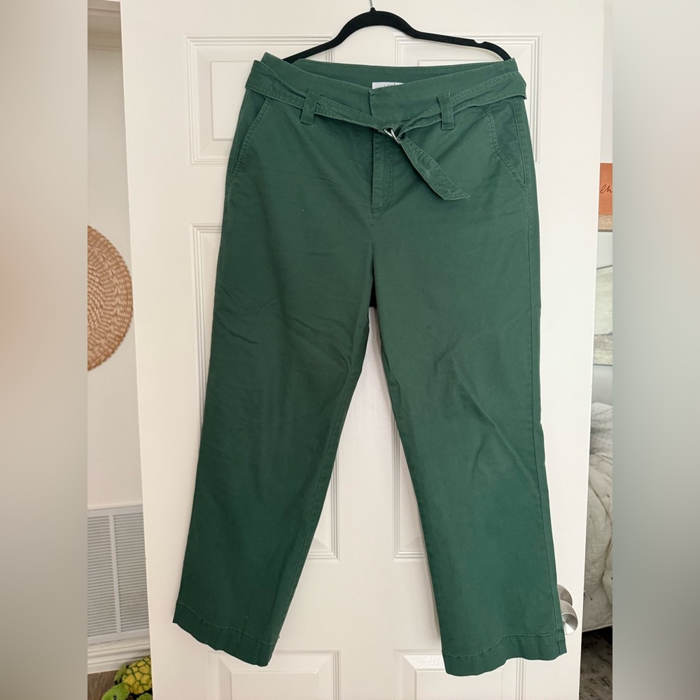 Ann Taylor Loft green fun fall pants